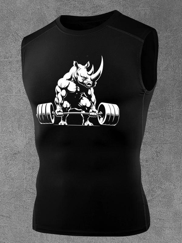 weightlifting rhino compression gym tank