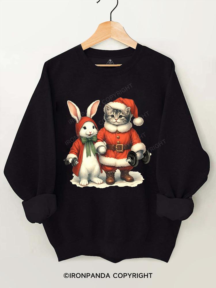 merry Christmas workout Gym Sweatshirt