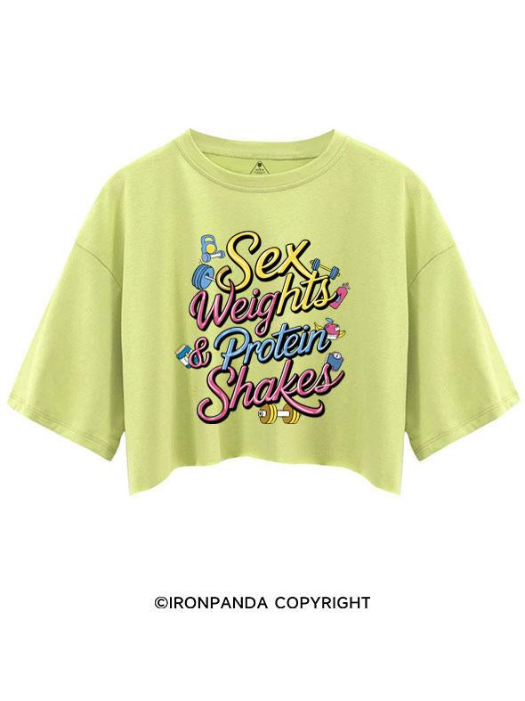 SEX WEIGHTS & PROTEIN SHAKES CROP TOPS