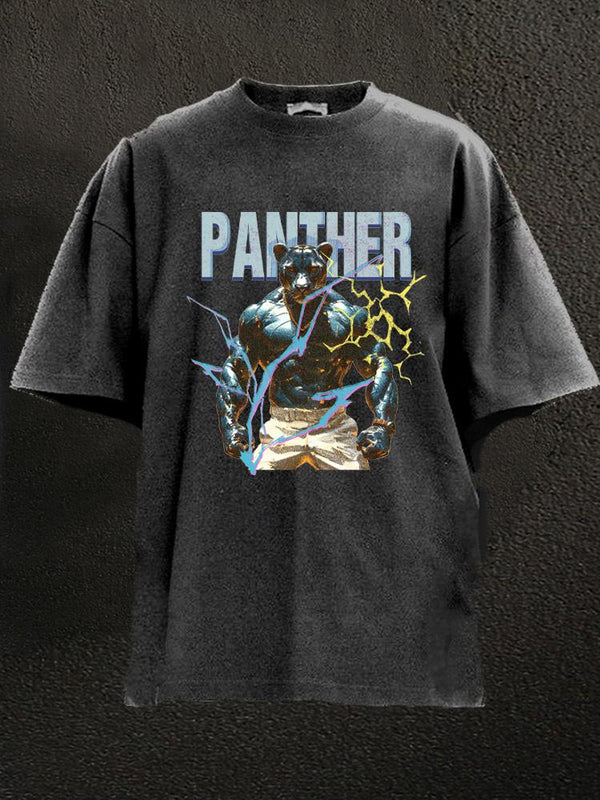 gym panther Washed Gym Shirt