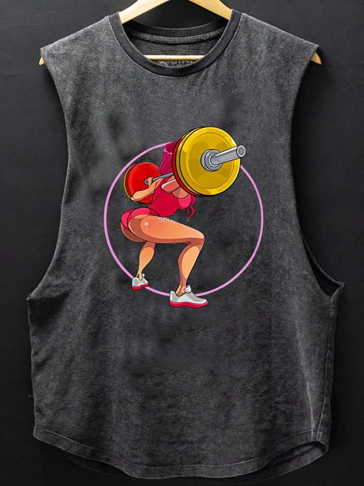 Squat female SCOOP BOTTOM COTTON TANK