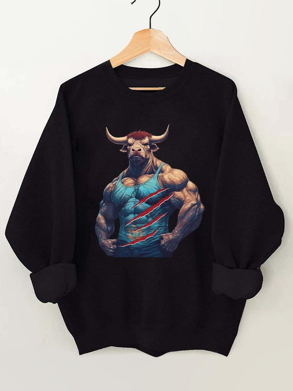 muscle tauren Vintage Gym Sweatshirt