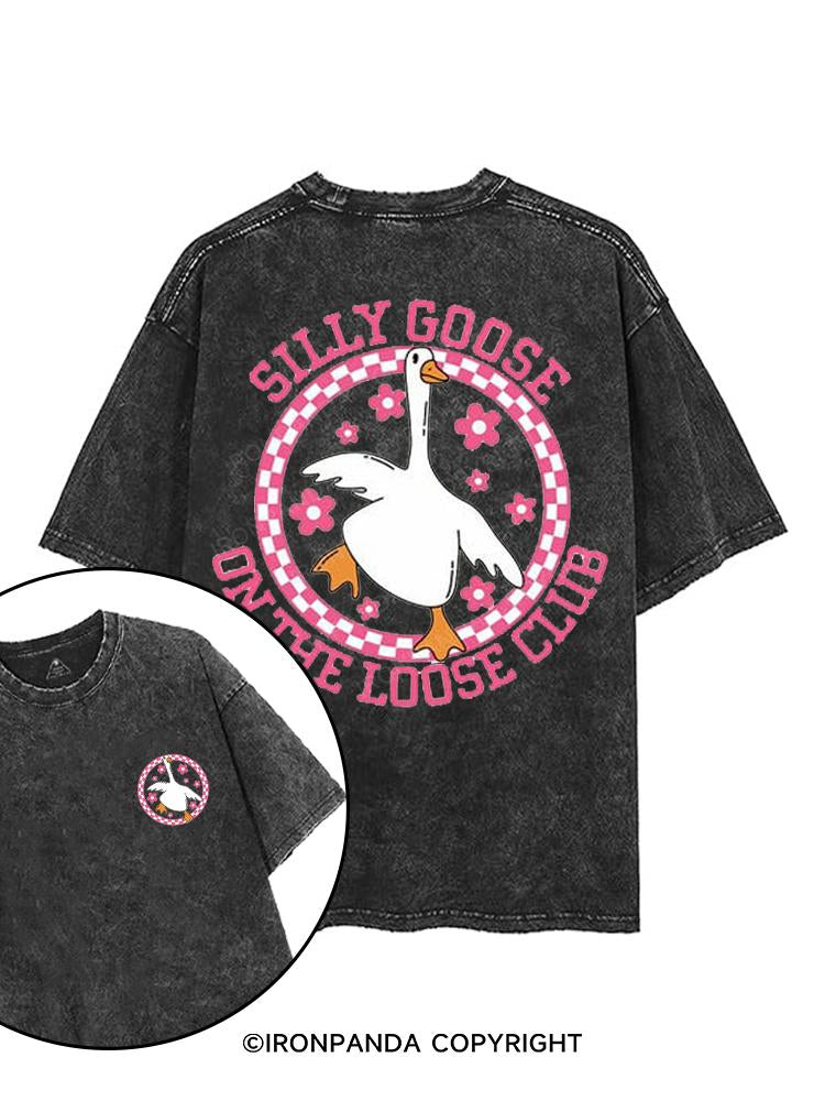 SILLY GOOSE ON THE LOOSE CLUB printed Gym Shirt