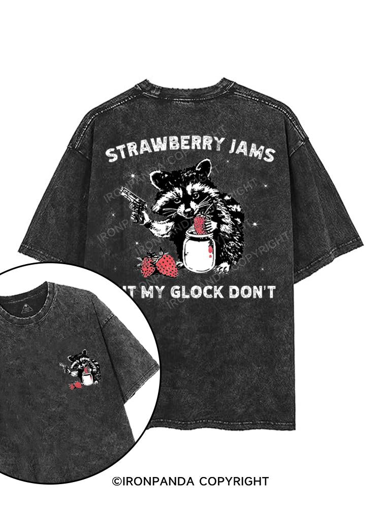 STRAWBERRY JAMS BUT MY GLOCK DON'T printed Gym Shirt