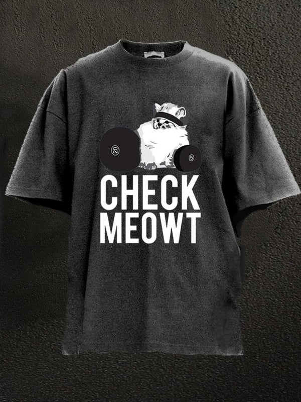 check meowt Washed Gym Shirt