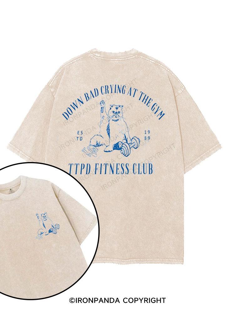Down Bad Crying at the Gym printed Gym Shirt