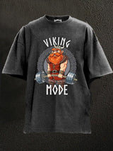 viking mode Washed Gym Shirt