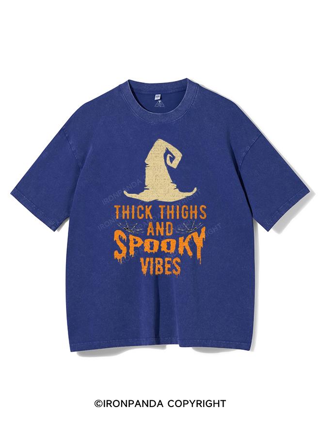 THICK THIGHS AND SPOOKY VIBES VINTAGE GYM SHIRT
