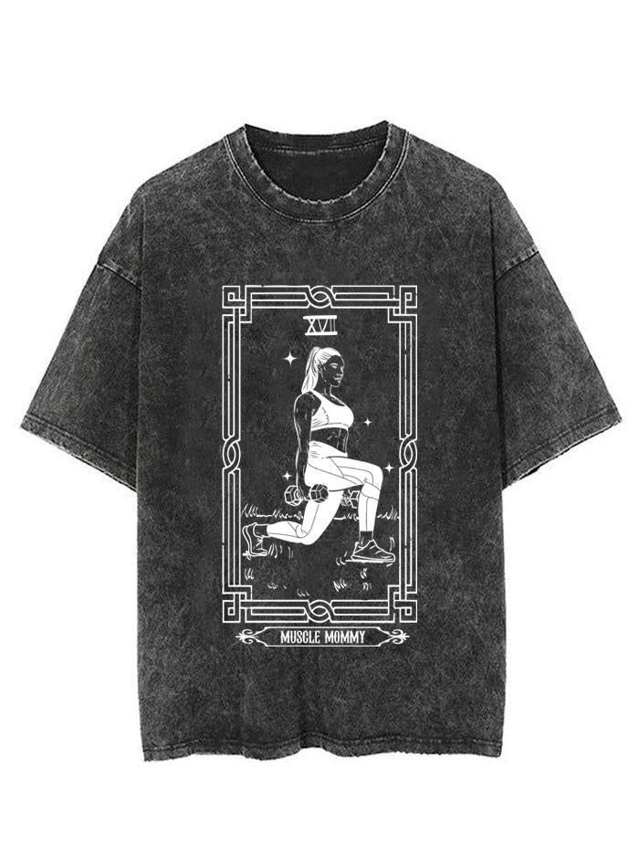 THE MUSCLE MOMMY TAROT CARD VINTAGE GYM SHIRT