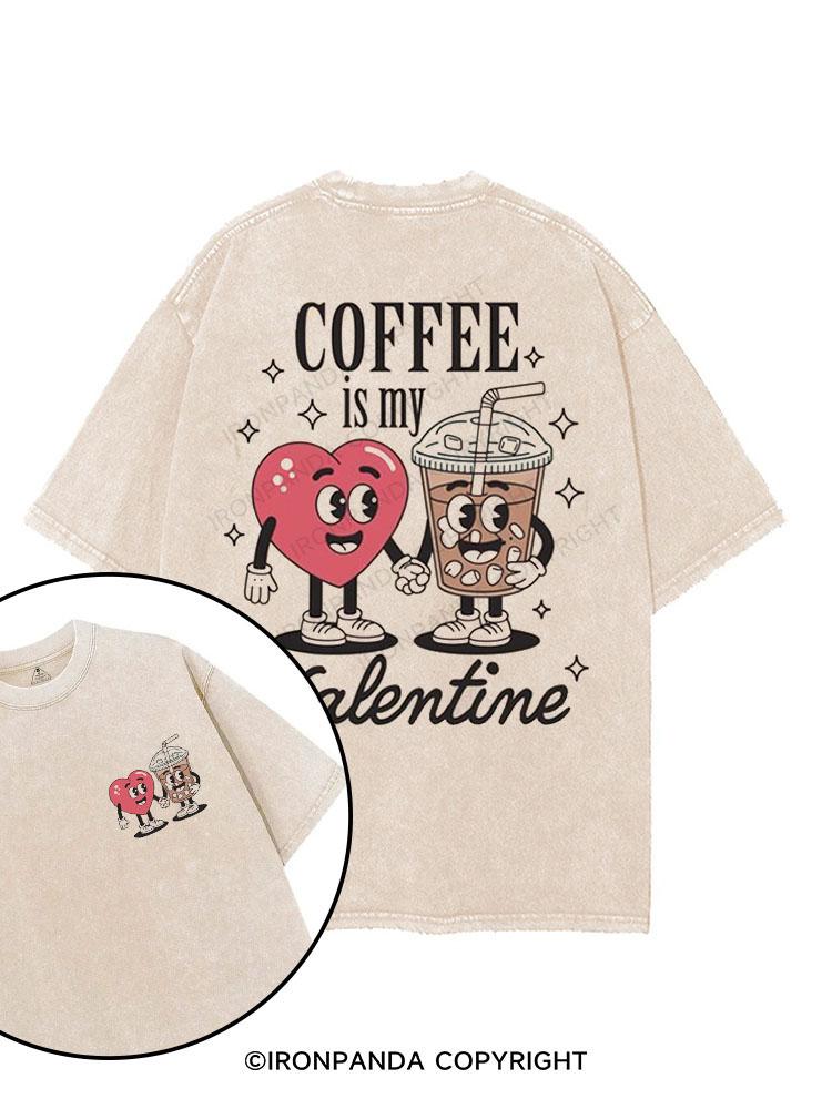 COFFEE is my valentine printed Gym Shirt