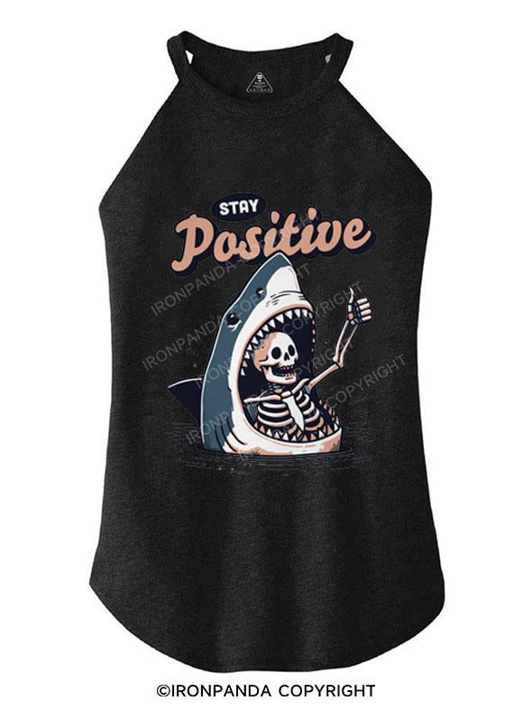 STAY POSITIVE TRI ROCKER COTTON TANK