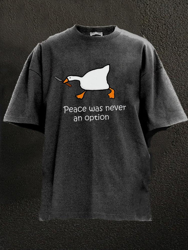 peace was never an option Washed Gym Shirt