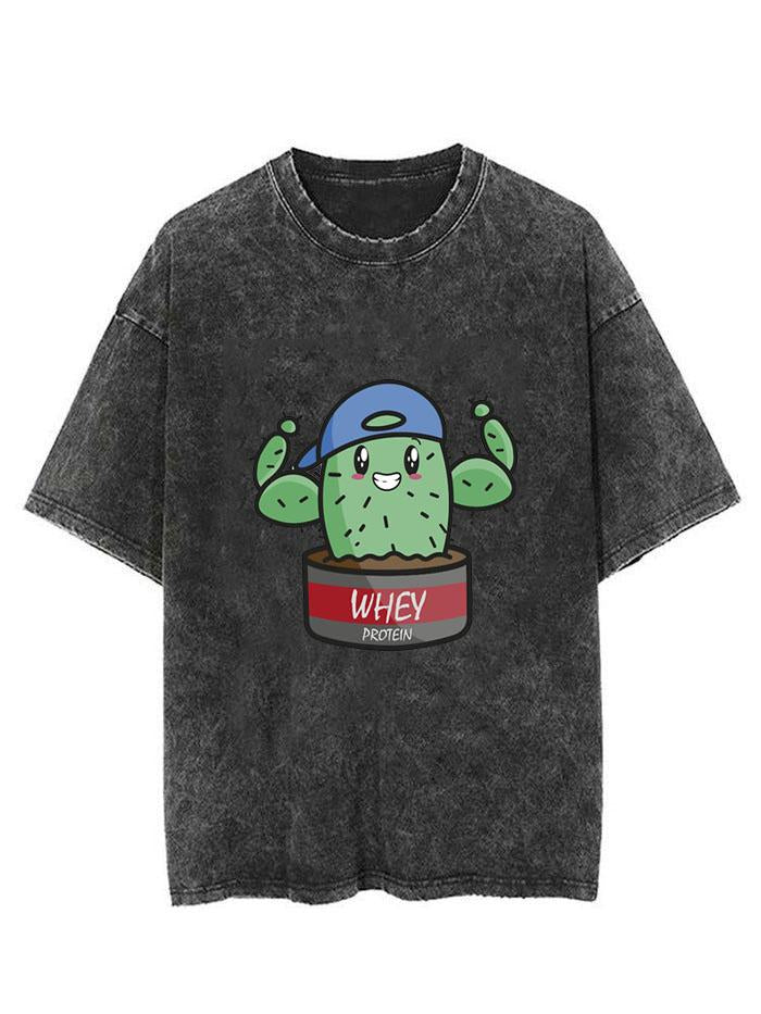 Muscle Cactus In Whey Protein Vintage Gym Shirt
