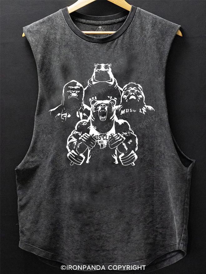 muscle animals gym SCOOP BOTTOM COTTON TANK