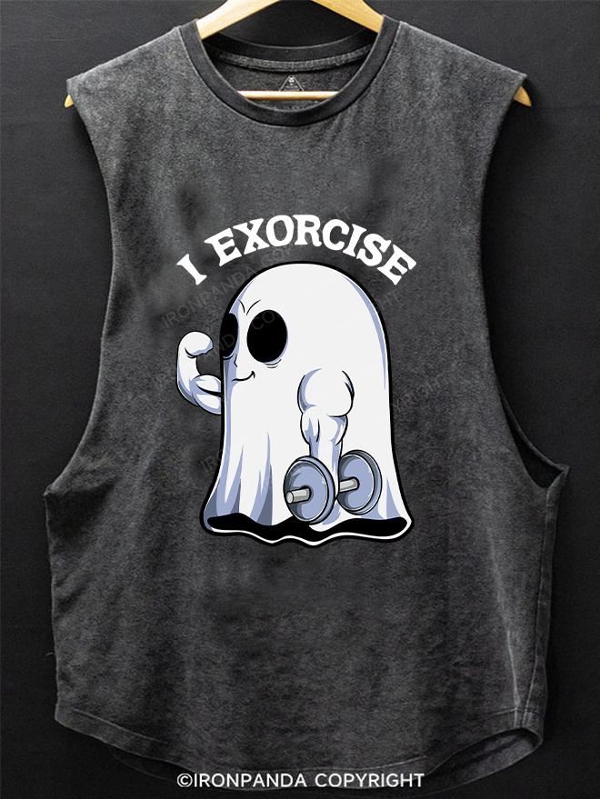 I EXORCISE SCOOP BOTTOM COTTON TANK