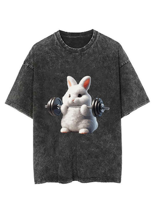 Rabbit weightlifting Vintage Gym Shirt
