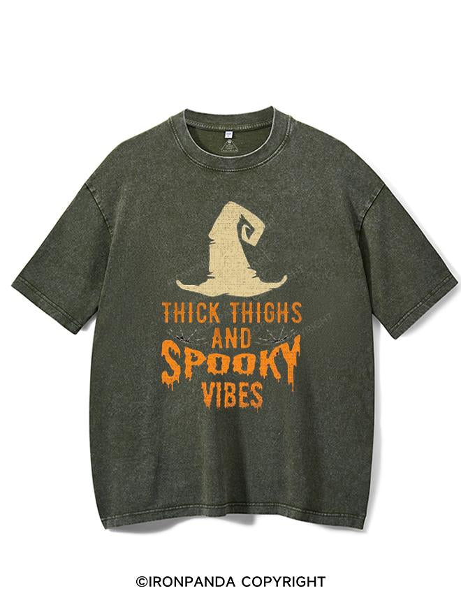 THICK THIGHS AND SPOOKY VIBES VINTAGE GYM SHIRT