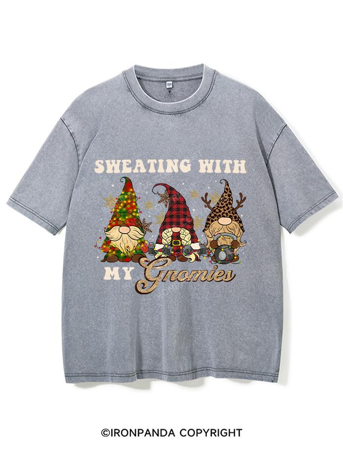 SWEATING WITN  MY GNOMIES VINTAGE GYM SHIRT