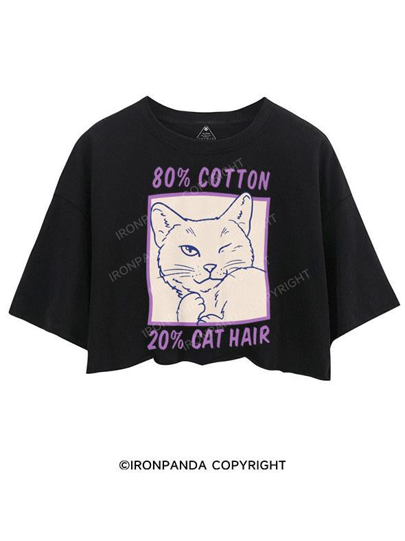 80% COTTON 20% CAT HAIR CROP TOPS