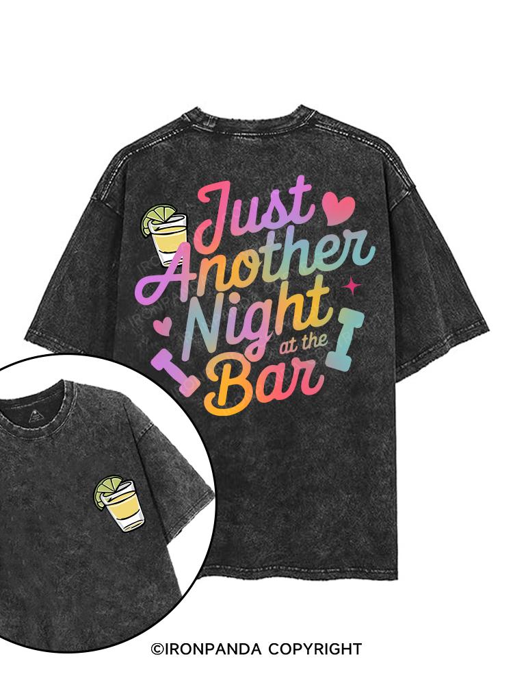 just Another Night At The Bar printed Gym Shirt