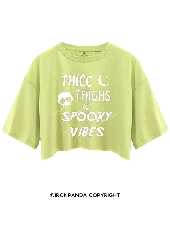 THICC THIGHS & SPOOKY VIBES CROP TOPS