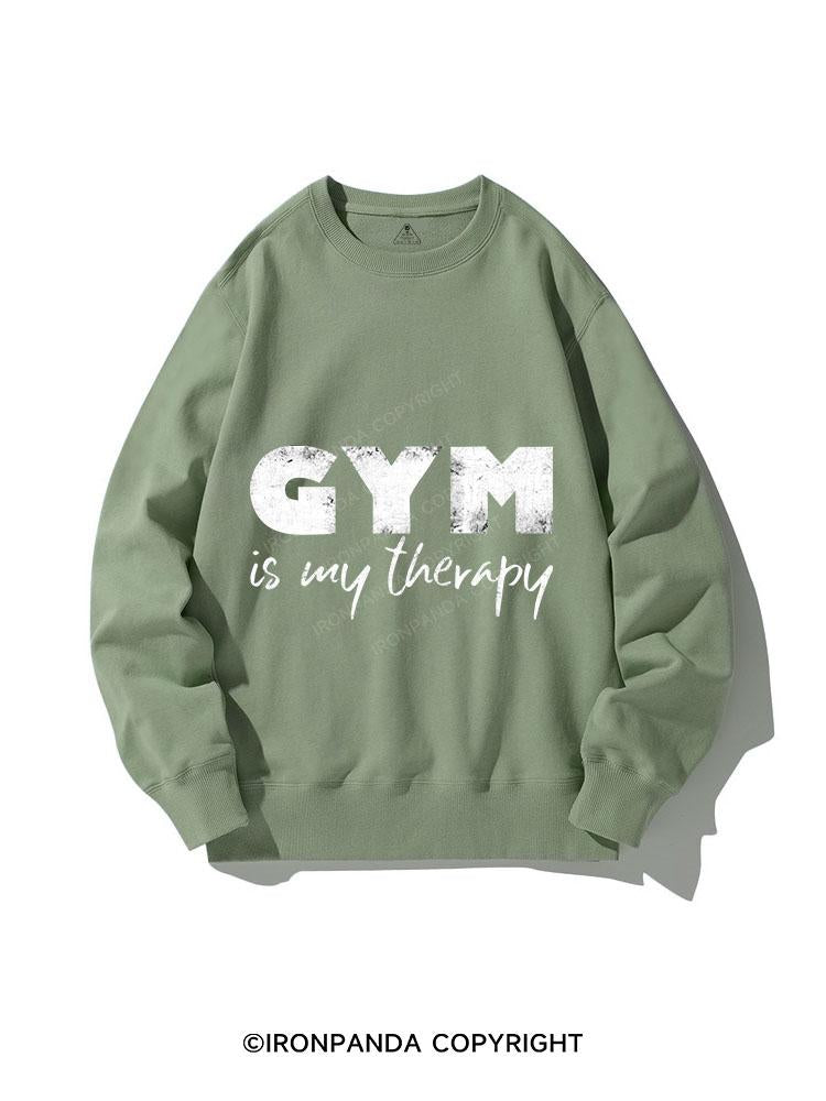 gym is my therapy CREWNECK Sweatshirt