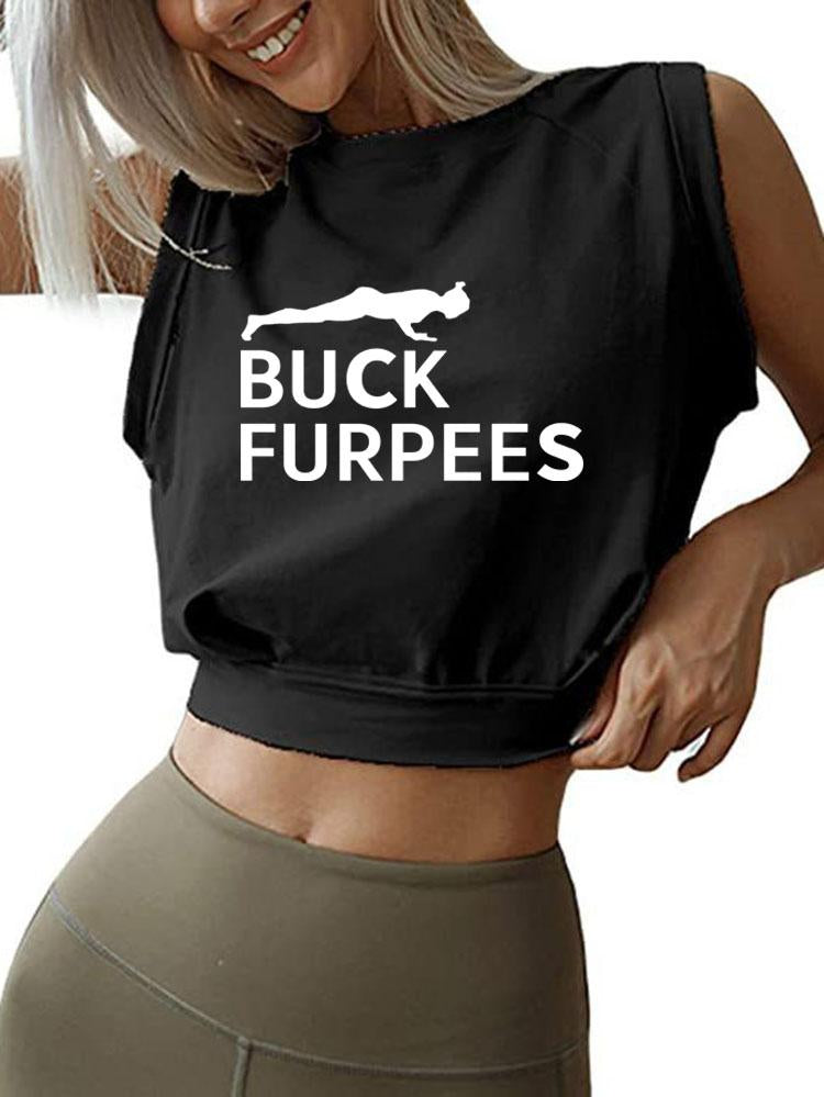 BUCK FURPEES SLEEVELESS CROP TOPS