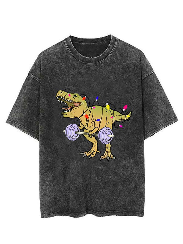 Christmas Dinosaur Vintage Gym Shirt