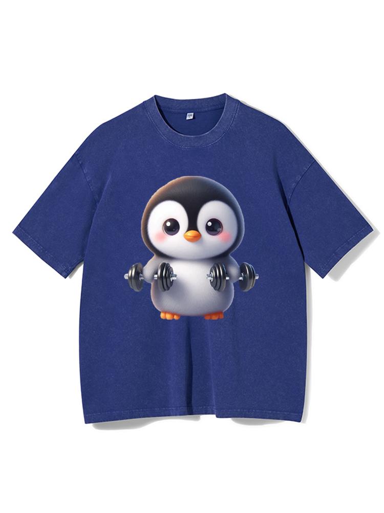 Gym Penguin Washed Gym Shirt