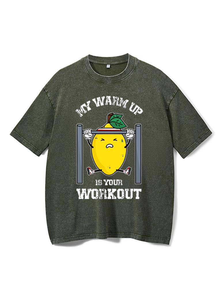 lemon workout Washed Gym Shirt