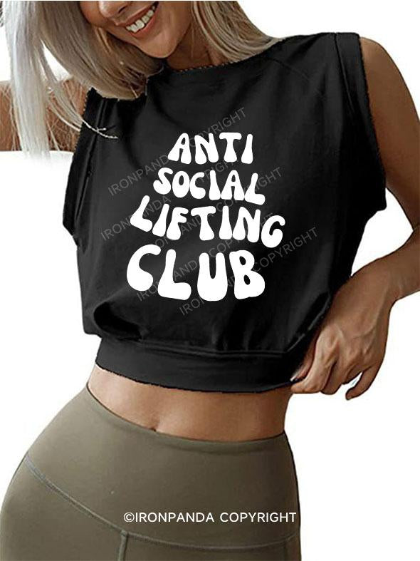 ANTI SOCIAL LIFTING CLUB SLEEVELESS CROP TOPS