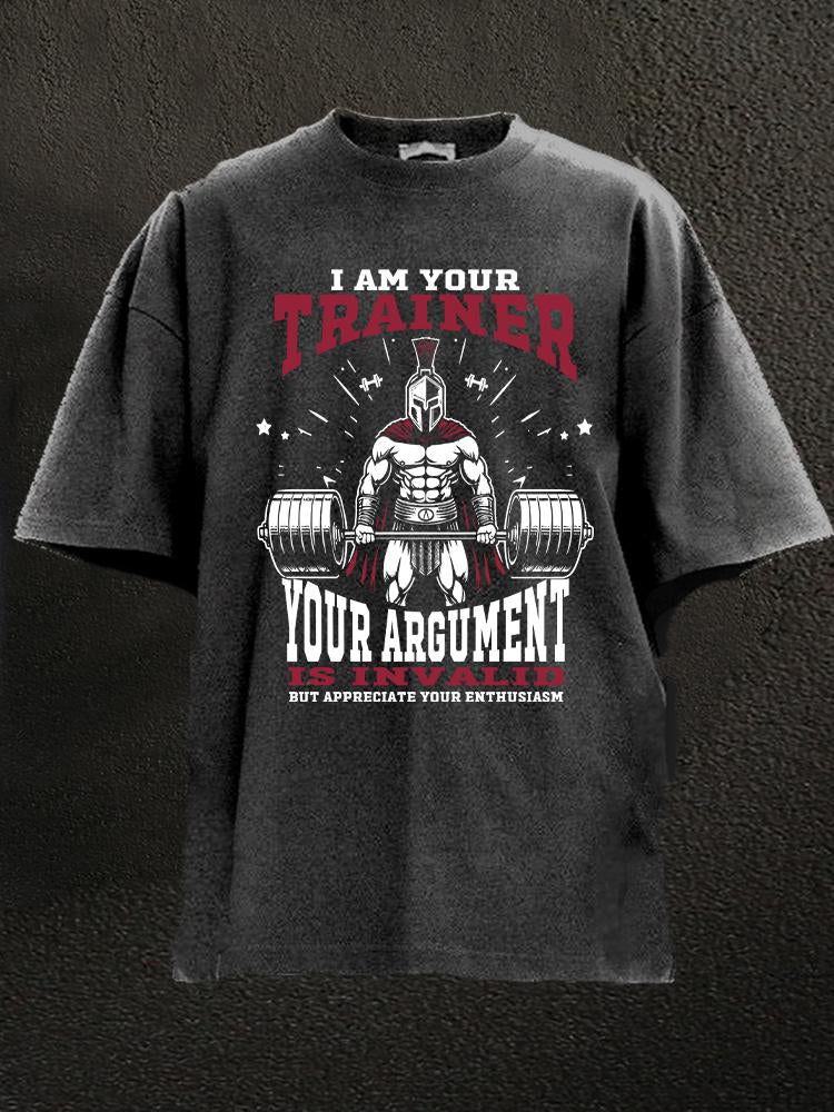 I Am Your Trainer Washed Gym Shirt