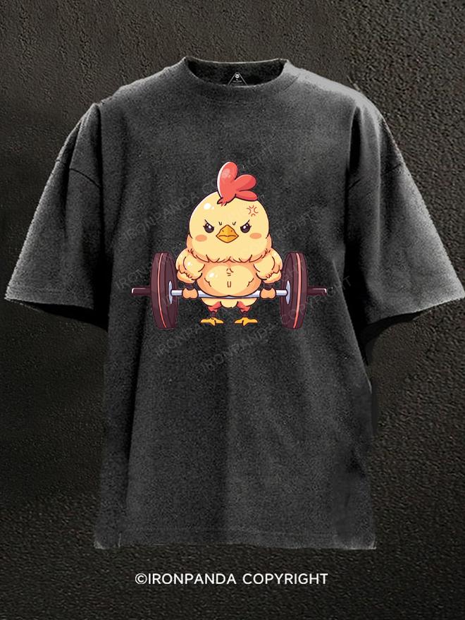 Chicken Legs Washed Gym Shirt