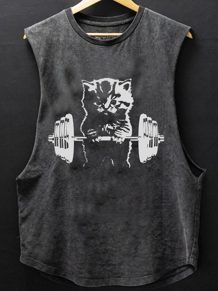WEIGHTLIFTING CAT BOTTOM COTTON TANK