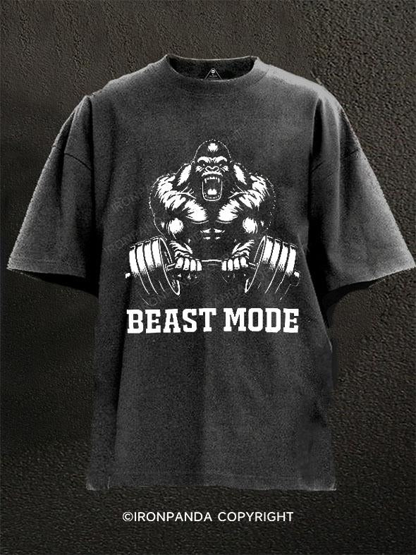 Gorilla Beast Mode Washed Gym Shirt