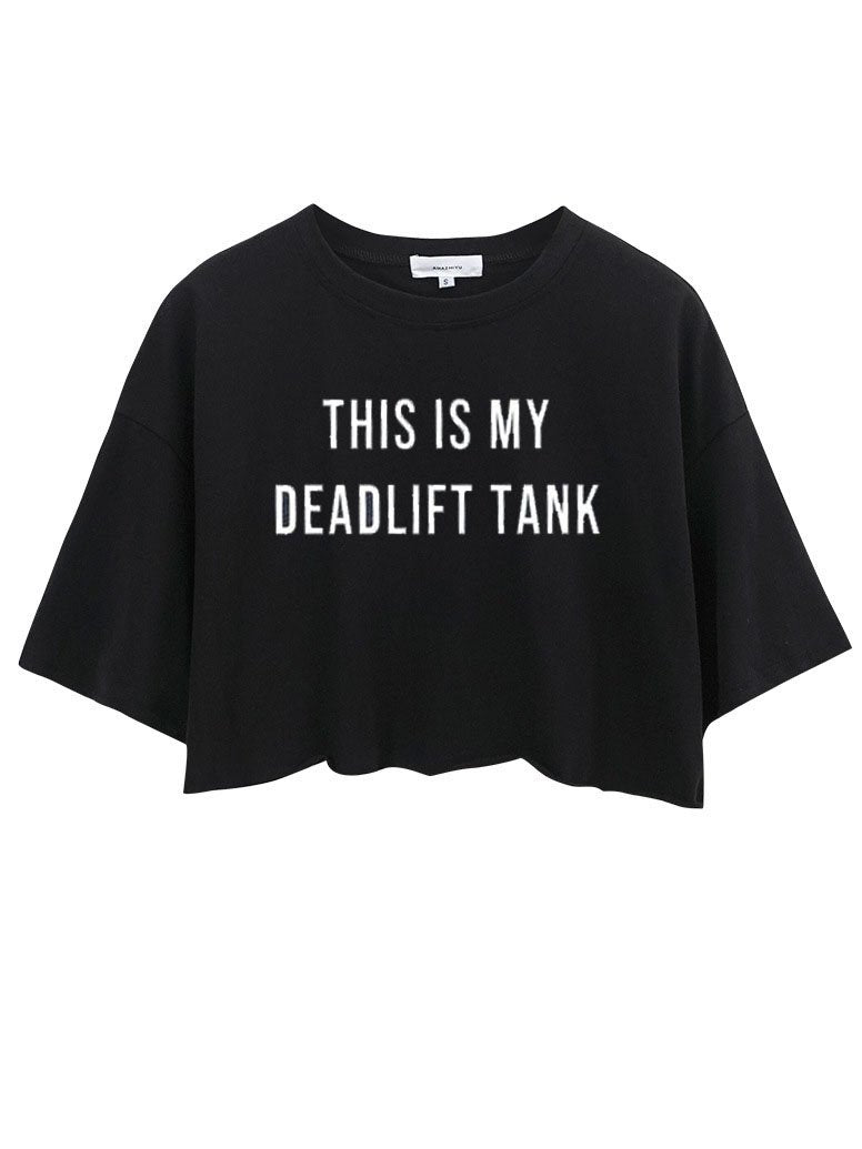 This is My Deadlift Tank Crop Tops