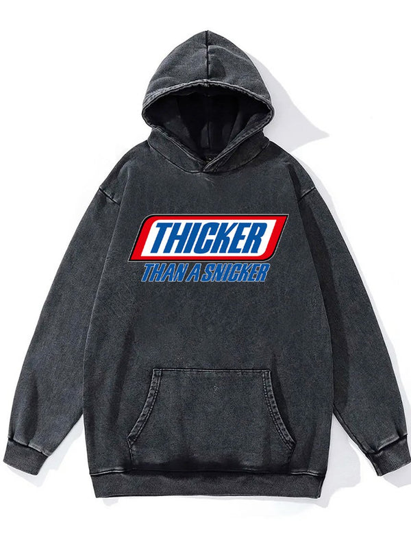 thicker than a snicker Washed Gym Hoodie