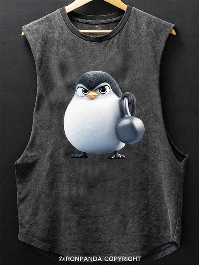 Kettlebell penguin SCOOP BOTTOM COTTON TANK