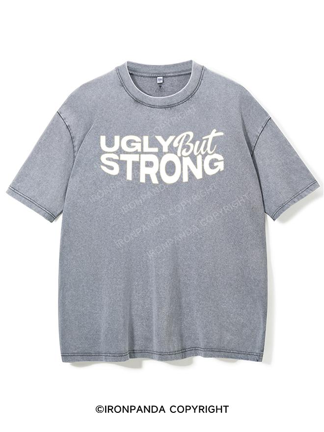 UGLY BUTSTRONG AS FUCK Washed Gym Shirt