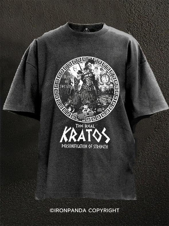the real kratos Washed Gym Shirt