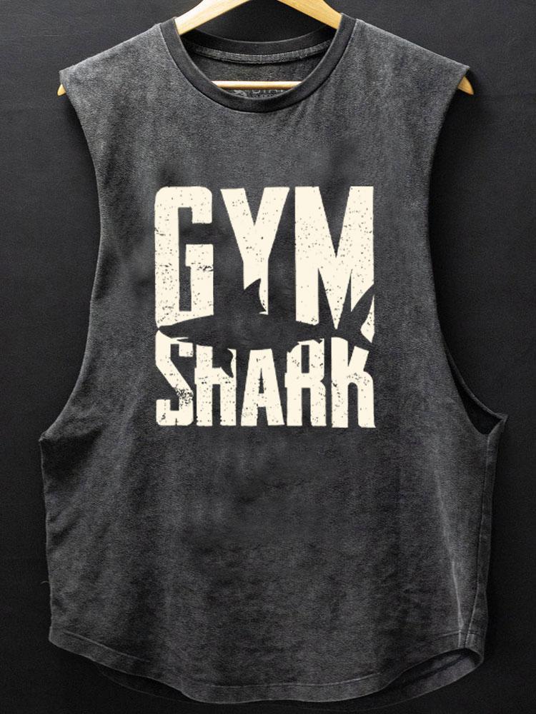 GYM Shark SCOOP BOTTOM COTTON TANK