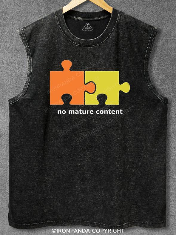 No Mature Content Washed Gym Tank