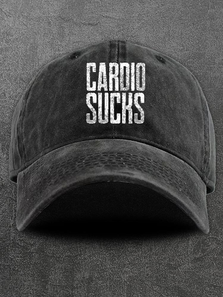 Cardio Sucks Washed Gym Cap