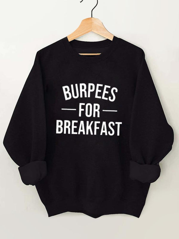 Burpees for Breakfast Vintage Gym Sweatshirt