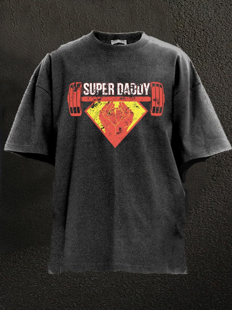 super daddy barbell Washed Gym Shirt
