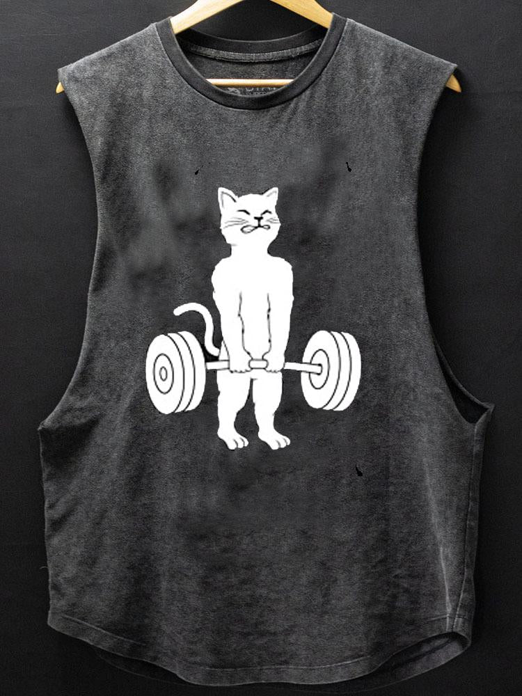 Powerlifting Kitty SCOOP BOTTOM COTTON TANK