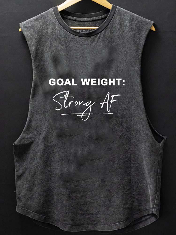 GOAL WEIGHT STRONG AF SCOOP BOTTOM COTTON TANK