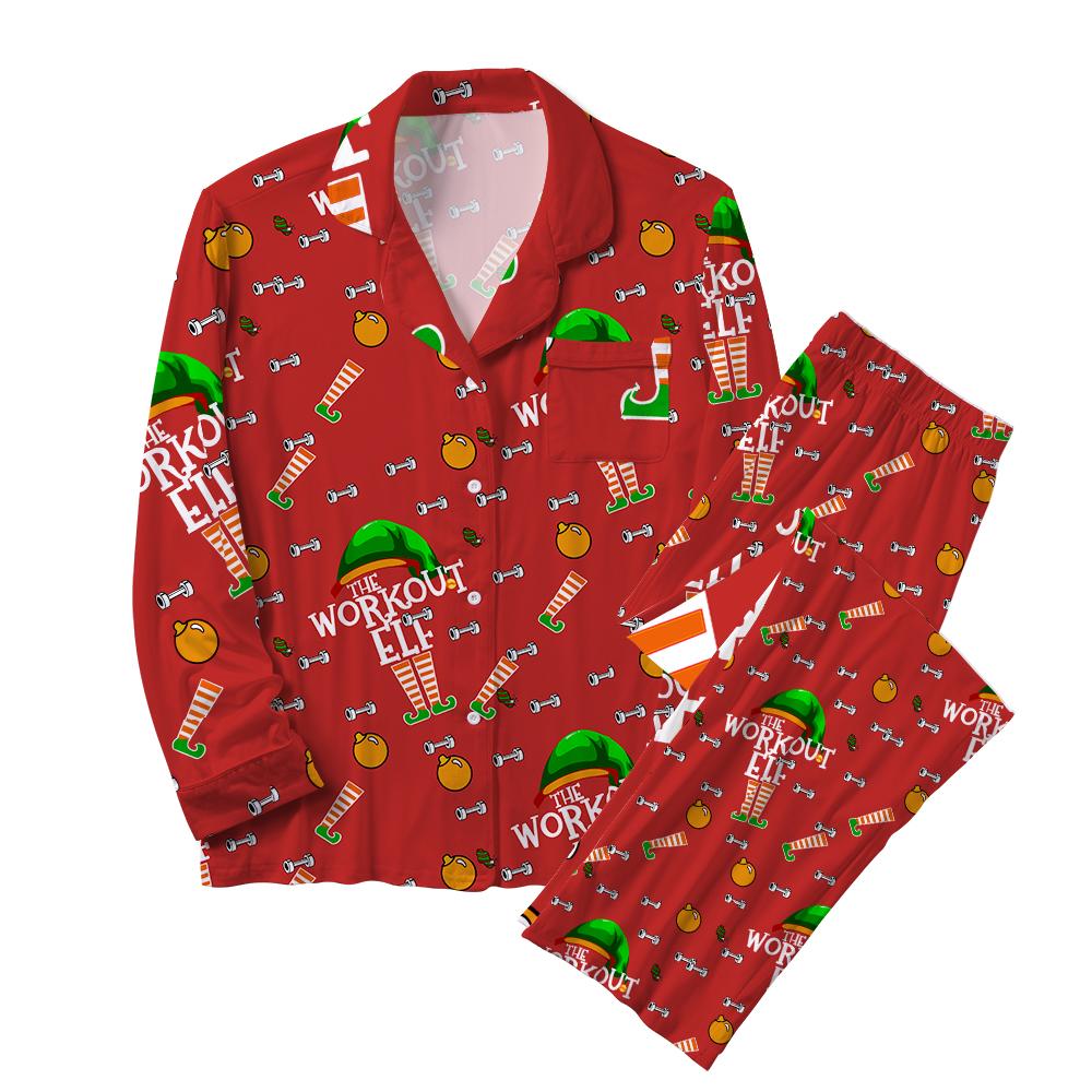 The Workout Elf IRONPANDA Christmas Cotton 2-Piece Pajama Sets