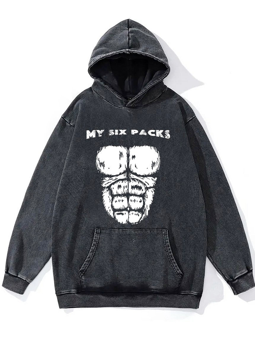 My Six Packs Washed Gym Hoodie