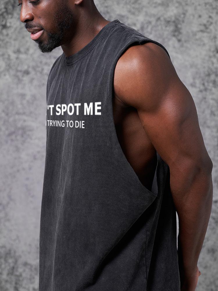 Don't spot me SCOOP BOTTOM COTTON TANK